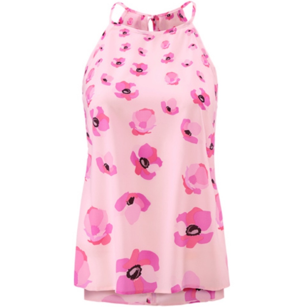 Cabi Tie-Back Halter, pink/black, XS